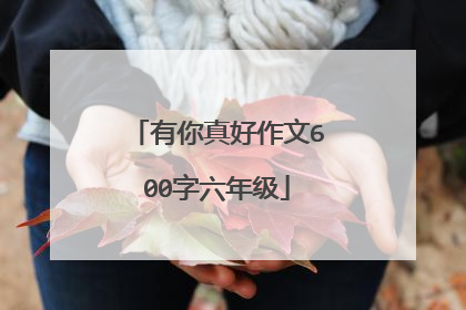 有你真好作文600字六年级