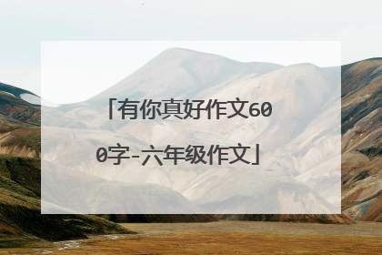 有你真好作文600字-六年级作文