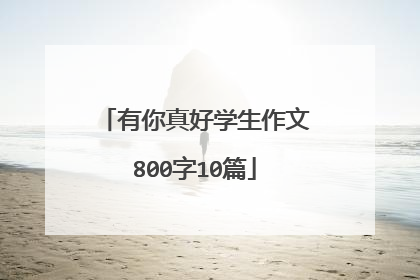 有你真好学生作文800字10篇