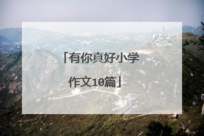 有你真好小学作文10篇
