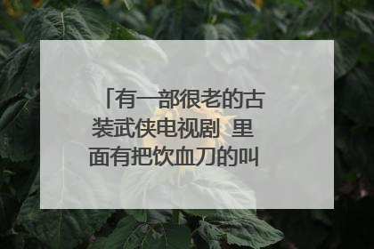 有一部很老的古装武侠电视剧 里面有把饮血刀的叫什么名字来的?