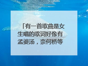 有一首歌曲是女生唱的歌词好像有孟婆汤,奈何桥等三年,很伤感,请问有谁知道是什么歌曲吗?
