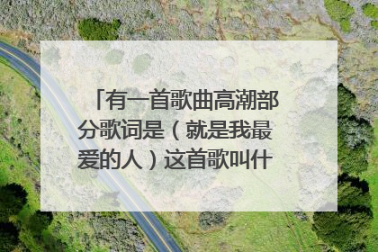 有一首歌曲高潮部分歌词是（就是我最爱的人）这首歌叫什么名字啊？