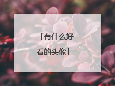 有什么好看的头像