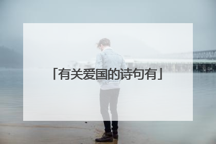 有关爱国的诗句有
