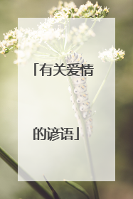 有关爱情的谚语