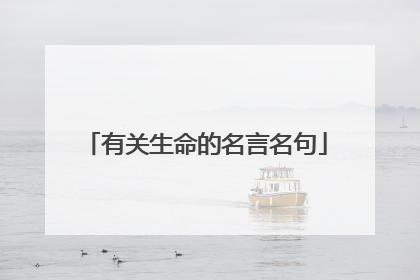 有关生命的名言名句
