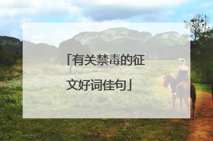 有关禁毒的征文好词佳句