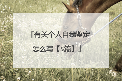 有关个人自我鉴定怎么写【5篇】
