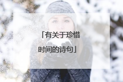 有关于珍惜时间的诗句