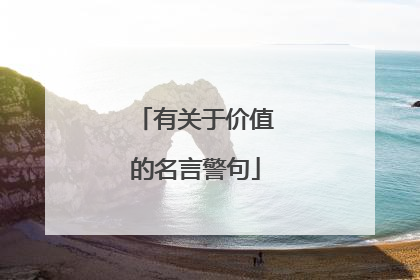 有关于价值的名言警句