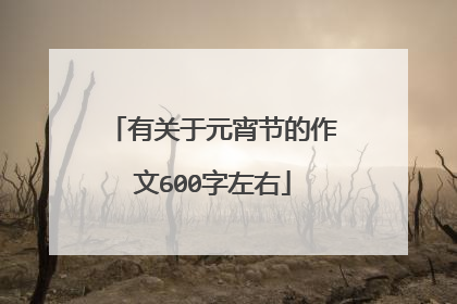 有关于元宵节的作文600字左右