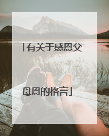 有关于感恩父母恩的格言