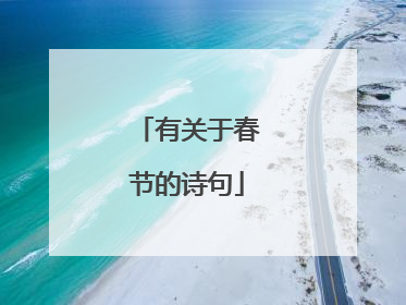 有关于春节的诗句