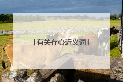 有关存心近义词