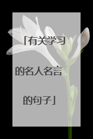 有关学习的名人名言的句子