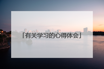 有关学习的心得体会