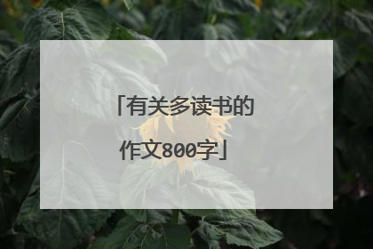 有关多读书的作文800字