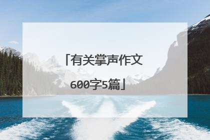 有关掌声作文600字5篇