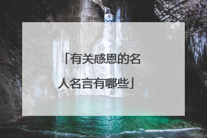 有关感恩的名人名言有哪些