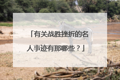 有关战胜挫折的名人事迹有那哪些？