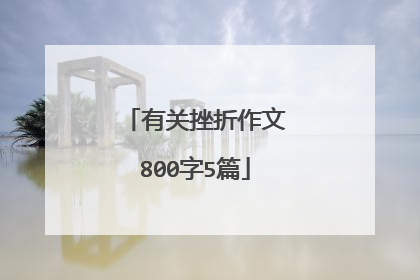 有关挫折作文800字5篇