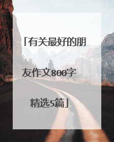 有关最好的朋友作文800字精选5篇