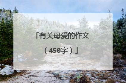 有关母爱的作文（450字）