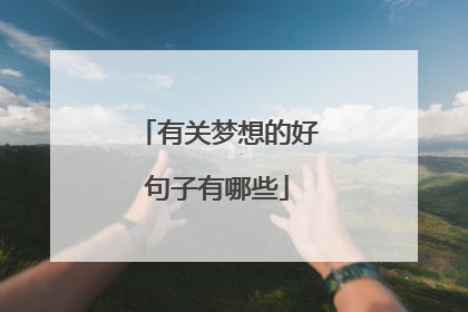 有关梦想的好句子有哪些