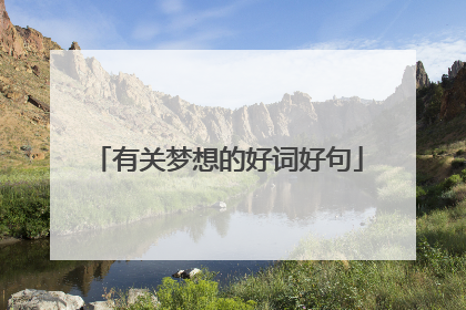 有关梦想的好词好句