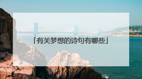 有关梦想的诗句有哪些