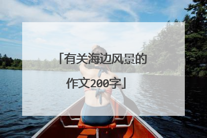 有关海边风景的作文200字