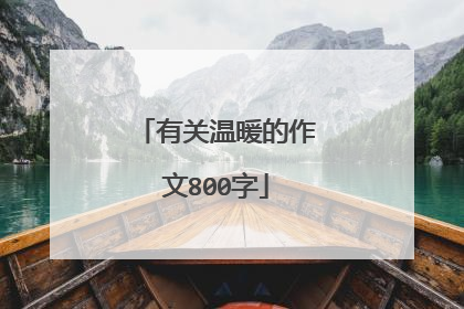 有关温暖的作文800字