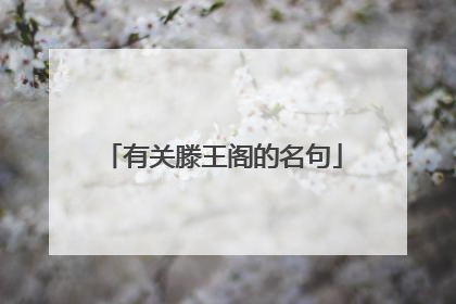 有关滕王阁的名句