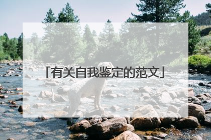 有关自我鉴定的范文