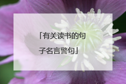 有关读书的句子名言警句