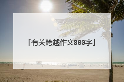 有关跨越作文800字