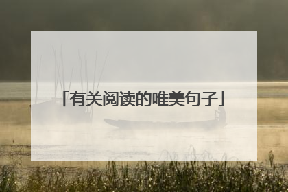 有关阅读的唯美句子