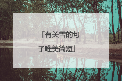 有关雪的句子唯美简短