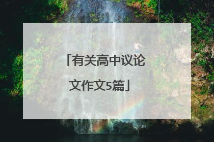 有关高中议论文作文5篇