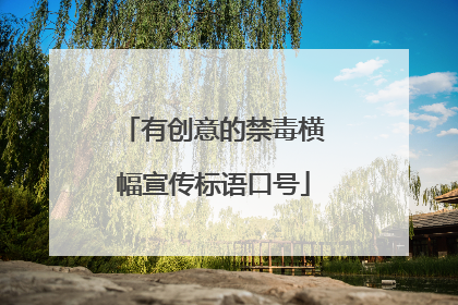 有创意的禁毒横幅宣传标语口号