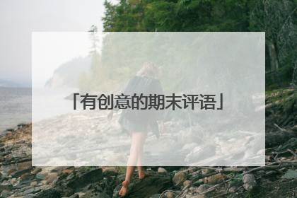 有创意的期末评语
