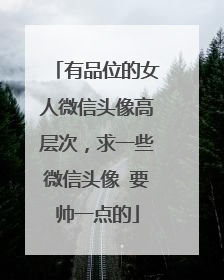 有品位的女人微信头像高层次，求一些微信头像 要帅一点的