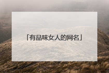 有品味女人的网名