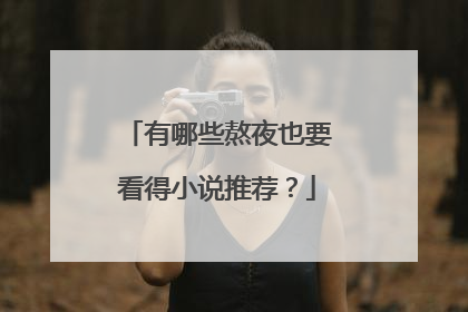 有哪些熬夜也要看得小说推荐？