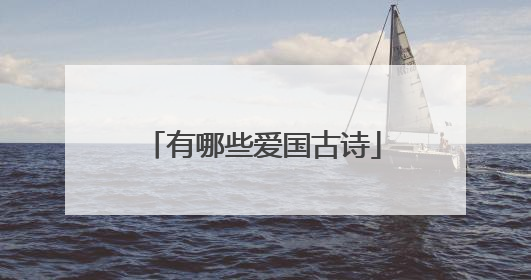 有哪些爱国古诗