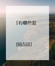 有哪些爱国诗词