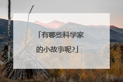 有哪些科学家的小故事呢?