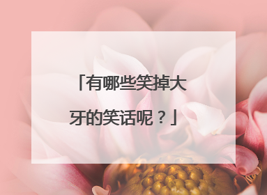 有哪些笑掉大牙的笑话呢？