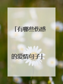 有哪些伤感的爱情句子